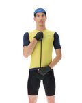 UYN Cycling short sleeve jersey - BIKING GARDA - yellow/blue