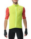 UYN Cycling gilet - ULTRALIGHT WIND - black/yellow