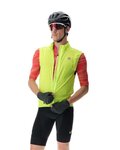 UYN Cycling gilet - ULTRALIGHT WIND - black/yellow