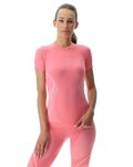 UYN Cycling short sleeve t-shirt - EVOLUTYON UW LADY - white/pink