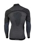 UYN Cycling long sleeve t-shirt - FUSYON MERINO - grey/black