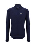 SANTINI Cycling winter long sleeve jersey - PURE  - blue