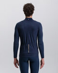 SANTINI Cycling winter long sleeve jersey - PURE  - blue