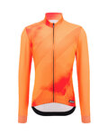 SANTINI Cycling winter long sleeve jersey - PURE DYE - orange