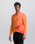 SANTINI Cycling winter long sleeve jersey - PURE DYE - orange