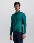 SANTINI Cycling winter long sleeve jersey - PURE DYE - green