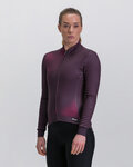 SANTINI Cycling winter long sleeve jersey - PURE DYE - bordeaux