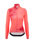 SANTINI Cycling winter long sleeve jersey - PURE DYE - pink