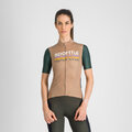 SPORTFUL Cycling short sleeve jersey - SUPERGIARA LOGO 2 - brown/green