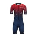 HOLOKOLO Cycling skinsuit - TEMPO - red/blue