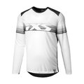 IXS Cycling summer long sleeve jersey - TRIGGER LITE 1.1 KIDS - white/black