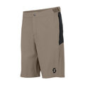 SCOTT Cycling shorts without bib - VERTIC LT W/PAD - beige/black
