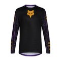 FOX Cycling summer long sleeve jersey - RANGER IMAGE PRINT LS - black/purple
