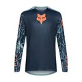 FOX Cycling summer long sleeve jersey - RANGER IMAGE PRINT LS - blue/light blue
