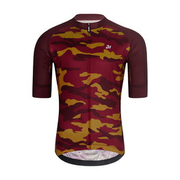 HOLOKOLO Cycling short sleeve jersey and shorts - CAMOTRAIL - anthracite/bordeaux