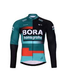 BONAVELO Cycling winter set - BORA 2024 WINTER - red/white/black/green