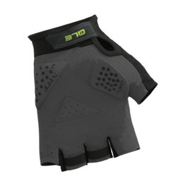 ALÉ Cycling fingerless gloves - COMFORTS - grey/yellow