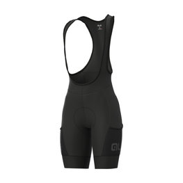 ALÉ Cycling bib shorts - OFF-ROAD GRAVEL STONES CARGO LADY - black