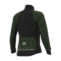 ALÉ Cycling thermal jacket - PR-R GREEN BOLT - black/green