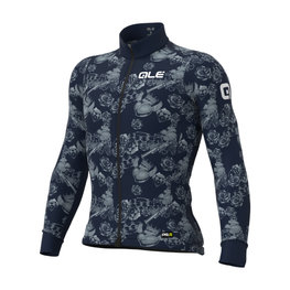 ALÉ Cycling winter long sleeve jersey - PR-R LAS VEGAS - blue/grey