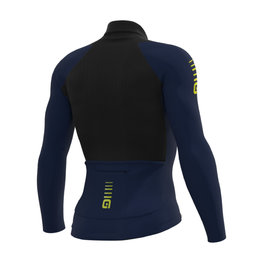 ALÉ Cycling winter long sleeve jersey - R-EV1 WARM RACE 2.0 - blue
