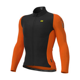 ALÉ Cycling winter long sleeve jersey - R-EV1 WARM RACE 2.0 - orange