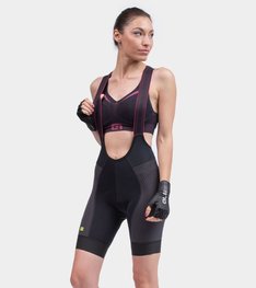 ALÉ Cycling bib shorts -  R-EV1  VELOCITY HD LADY - black