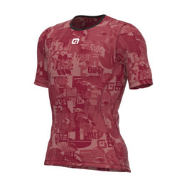 ALÉ Cycling short sleeve t-shirt - INTIMO BREAK - bordeaux