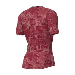 ALÉ Cycling short sleeve t-shirt - INTIMO BREAK - bordeaux
