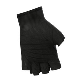 ALÉ Cycling fingerless gloves - ASPHALT - black