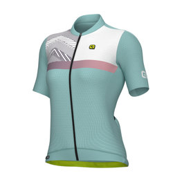 ALÉ Cycling short sleeve jersey - ZIG ZAG PR-S - turquoise