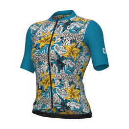 ALÉ Cycling short sleeve jersey - HIBISCUS PR-E - blue