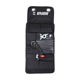 UNIOR tool set - TOOL ROLL SET - silver/black