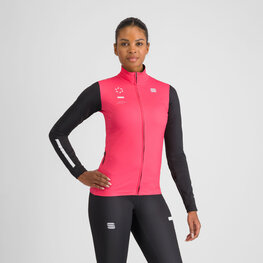 SPORTFUL Cycling winter long sleeve jersey - SQUADRA W - pink/black