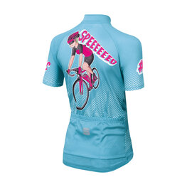 SPORTFUL Cycling short sleeve jersey - SUPER GIRL - blue