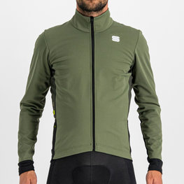 SPORTFUL Cycling windproof jacket - NEO SOFTSHELL - green/black