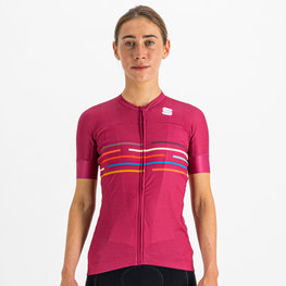 SPORTFUL Cycling short sleeve jersey - VELODROME - cyclamen