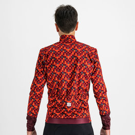 SPORTFUL Cycling thermal jacket - PIXEL - red/brown