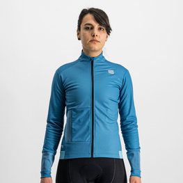 SPORTFUL Cycling thermal jacket - SUPER - light blue