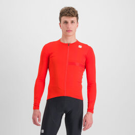 SPORTFUL Cycling summer long sleeve jersey - MATCHY - red