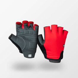 SPORTFUL Cycling fingerless gloves - MATCHY - red