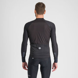 SPORTFUL Cycling winter long sleeve jersey - BODYFIT PRO - black/brown