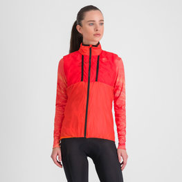 SPORTFUL Cycling gilet - GIARA LAYER - red
