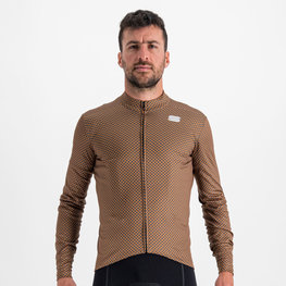 SPORTFUL Cycling winter long sleeve jersey - CHECKMATE THERMAL - brown