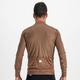 SPORTFUL Cycling winter long sleeve jersey - CHECKMATE THERMAL - brown
