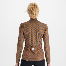 SPORTFUL Cycling winter long sleeve jersey - CHECKMATE THERMAL - brown