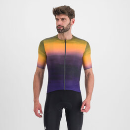 SPORTFUL Cycling short sleeve jersey - FLOW SUPERGIARA - purple/yellow