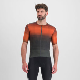 SPORTFUL Cycling short sleeve jersey - FLOW SUPERGIARA - orange/grey
