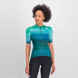 SPORTFUL Cycling short sleeve jersey - FLOW SUPERGIARA - turquoise