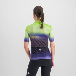 SPORTFUL Cycling short sleeve jersey - FLOW SUPERGIARA - light green/purple